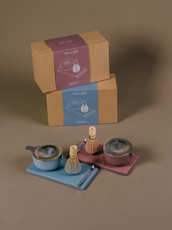Fellow Matcha Set — Hazy Blue and Desert Rose