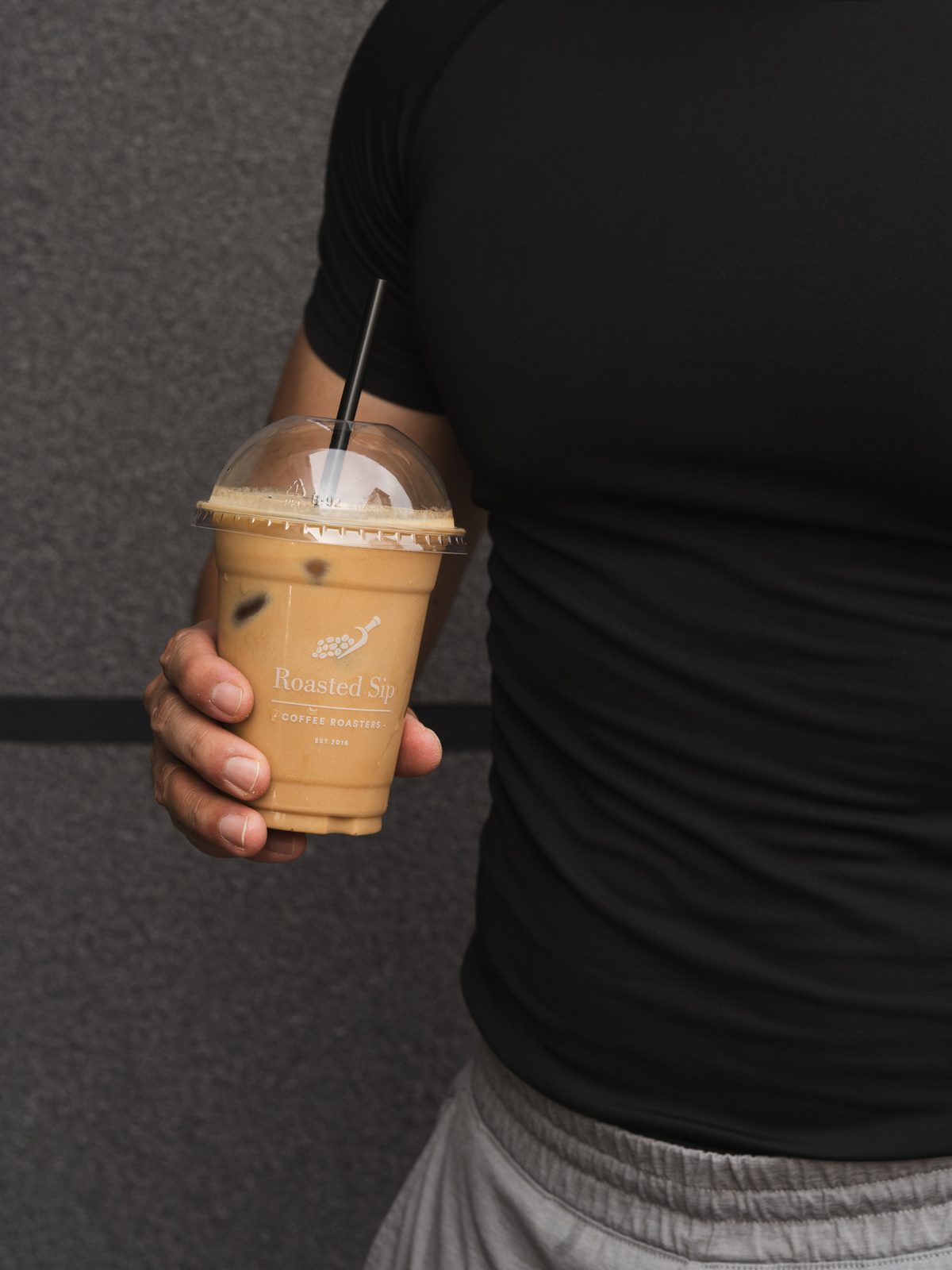 Strong Latte in a Roasted Sip cup