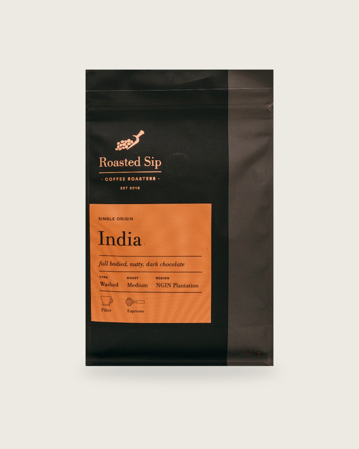 India NGIN Plantation single origin coffee bag