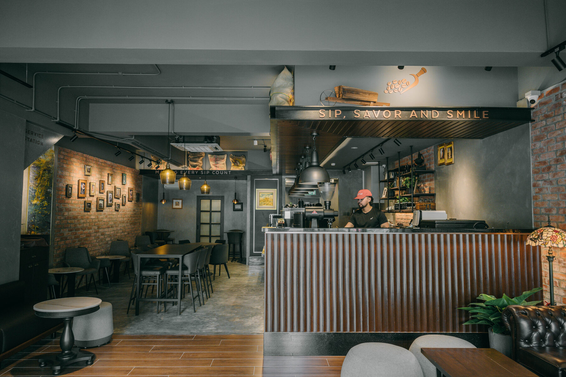 The flagship Roasted Sip café at Jerudong Commercial Centre